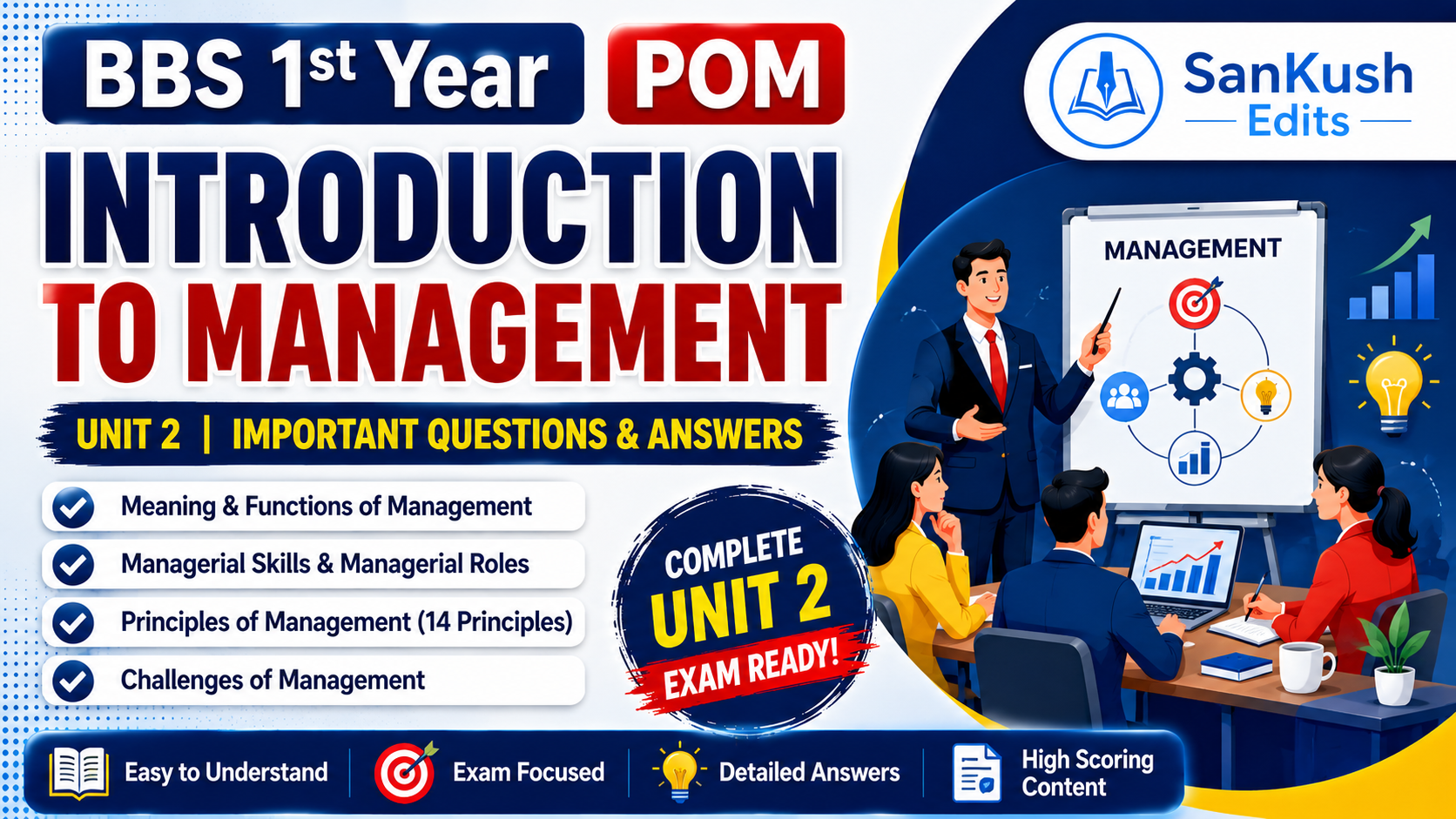 Introduction to Management: Questions and Answers for BBS 1st Year | SanKush Edits