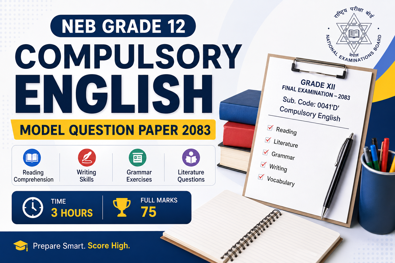 NEB Grade 12 Compulsory English Model Question Paper 2083 Full Marks 75