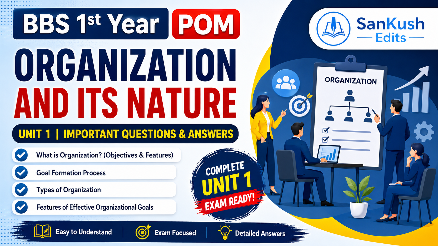 Organization and Its Nature: Questions and Answers for BBS 1st Year | SanKush Edits